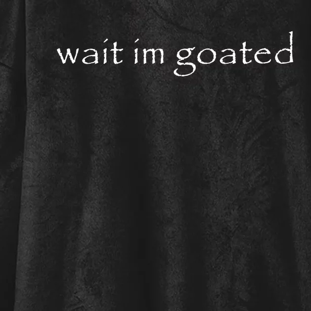 Wait Im Goated Funny Hooded Wearable Blanket