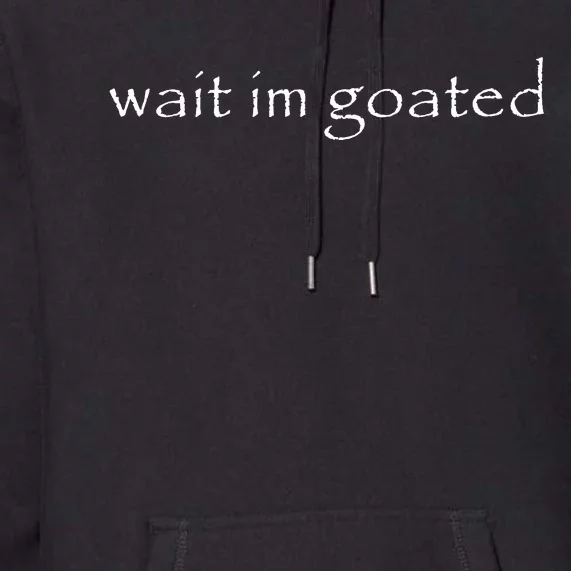 Wait Im Goated Funny Premium Hoodie