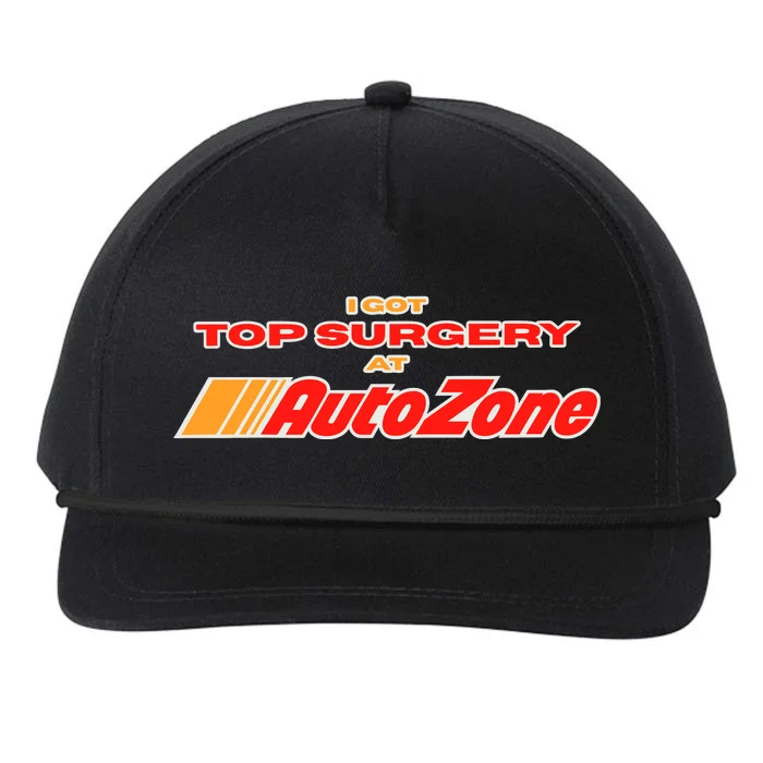 Worstshirts I Got Top Surgery At Autozone Snapback Five-Panel Rope Hat