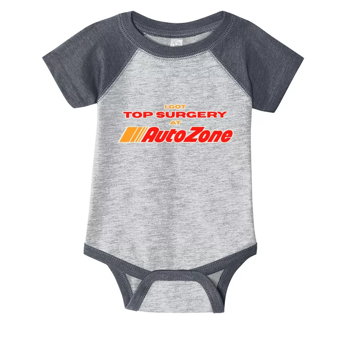 Worstshirts I Got Top Surgery At Autozone Infant Baby Jersey Bodysuit