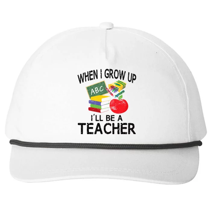 When I Grow Up ILl Be A Teacher Snapback Five-Panel Rope Hat