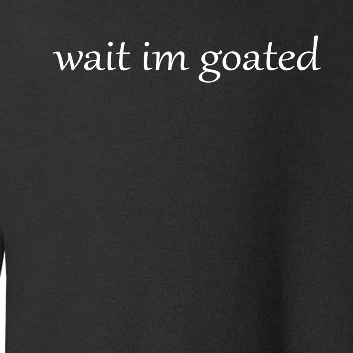 Wait I’m Goated Funny For Men Women Toddler Sweatshirt