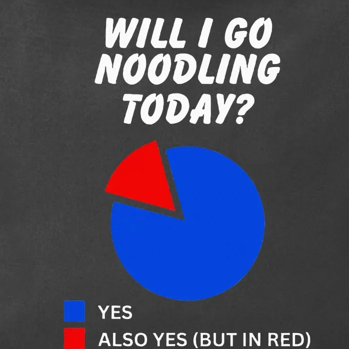 Will I Go Noodling Today Sarcastic Pie Chart Rug Noodler Zip Tote Bag