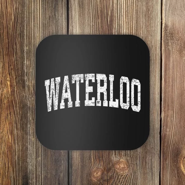 Waterloo Iowa Ia Vintage Athletic Sports Design Coaster