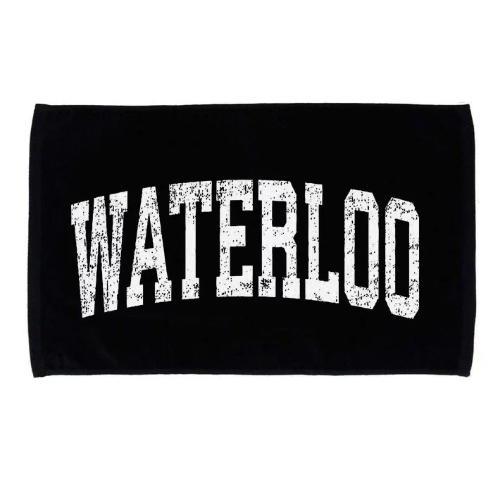 Waterloo Iowa Ia Vintage Athletic Sports Design Microfiber Hand Towel