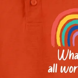 What If It All Works Out? Rainbow S Love Gift Dry Zone Grid Performance Polo