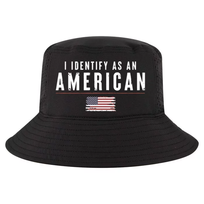 Women’S I Identify As An American Cool Comfort Performance Bucket Hat