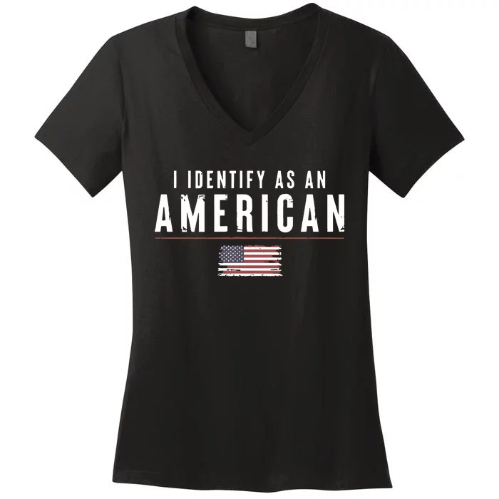 Women’S I Identify As An American Women's V-Neck T-Shirt