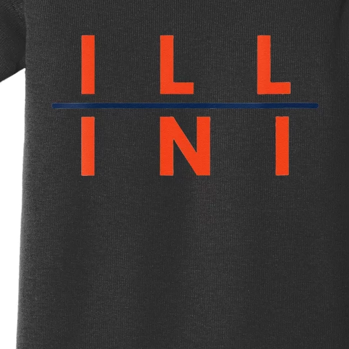 Womens Illinois IL Fans Baby Bodysuit