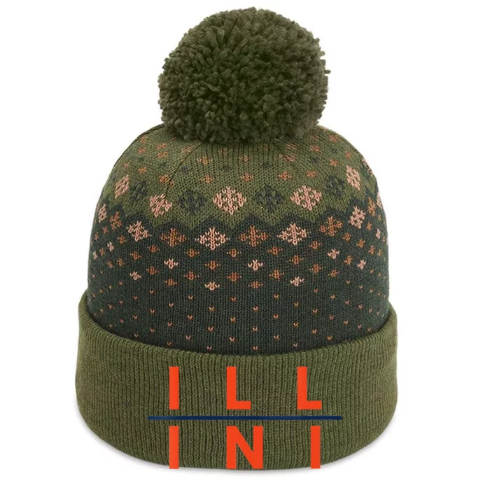 Womens Illinois IL Fans The Baniff Cuffed Pom Beanie