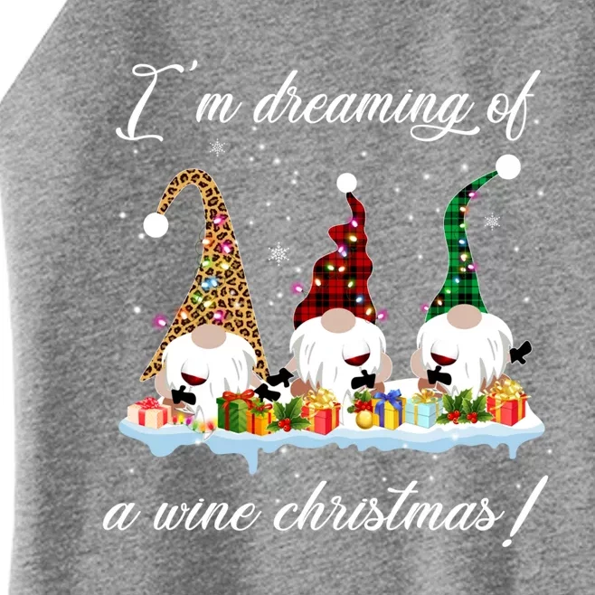 Wo Ing I'm Dreaming Of A Wine Christmas Gnome Xmas Gift Women’s Perfect Tri Rocker Tank