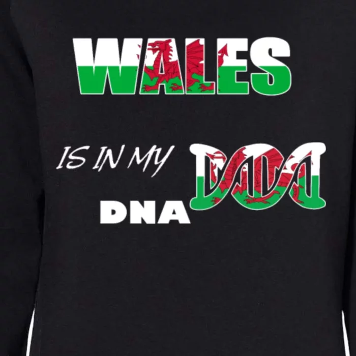 Wales It's In My DNA Womens California Wash Sweatshirt