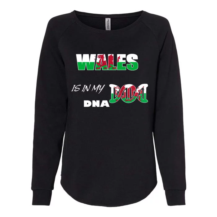 Wales It's In My DNA Womens California Wash Sweatshirt