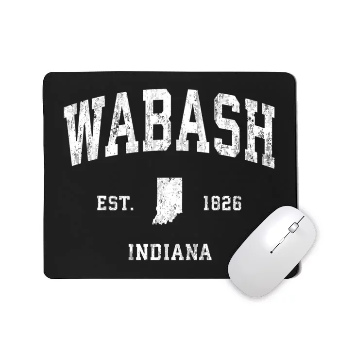 Wabash Indiana In Vintage Athletic Sports Mousepad