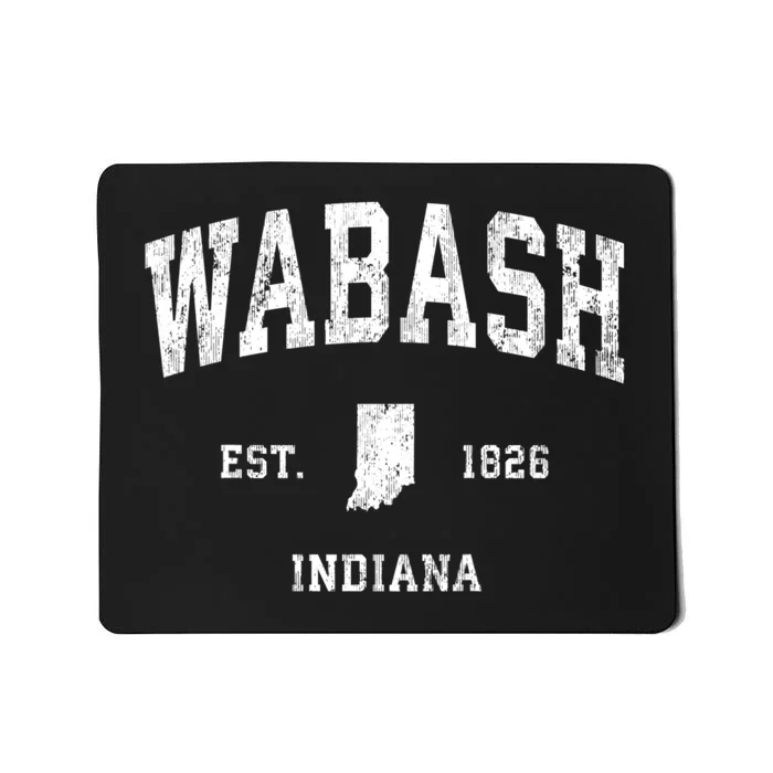 Wabash Indiana In Vintage Athletic Sports Mousepad