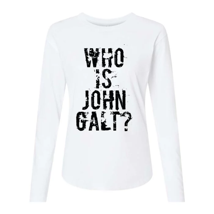 Who Is John Galt Womens Cotton Relaxed Long Sleeve T-Shirt