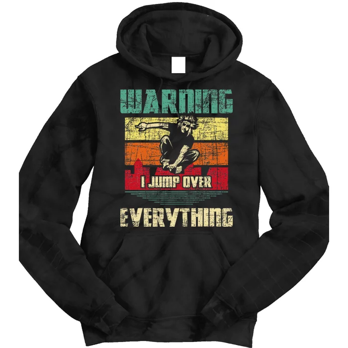 Warning I Jump Over Everything Parkour Enthusiast Tie Dye Hoodie