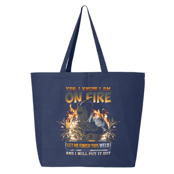 Welder I Know I'm on Fire Funny 25L Jumbo Tote