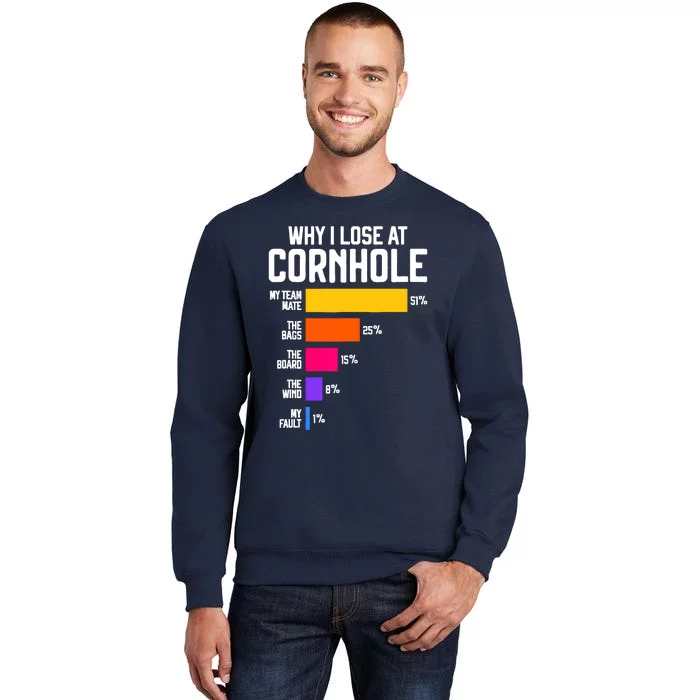 Why I Lose At Cornhole Humor Toss Like A Boss Sweatshirt