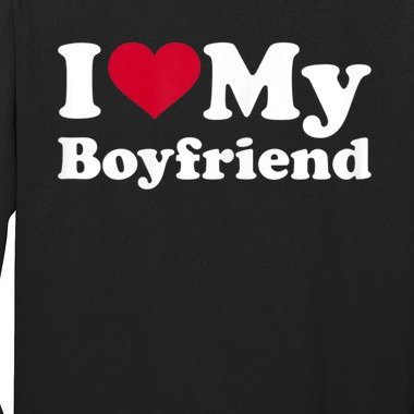 Womens I Love My Boyfriend Long Sleeve Shirt