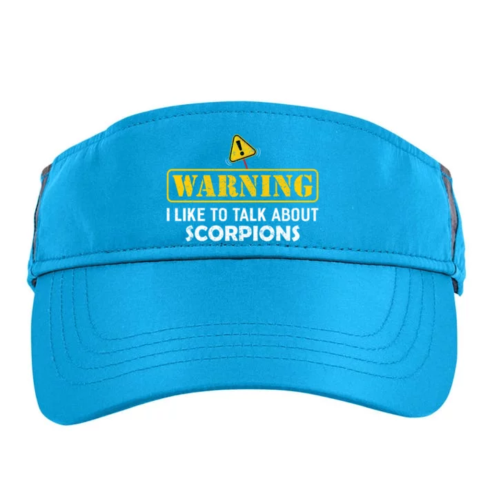 Warning! I Like To Talk About Scorpions Gift Adult Drive Performance Visor