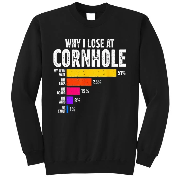 Why I Lose At Cornhole Tall Sweatshirt