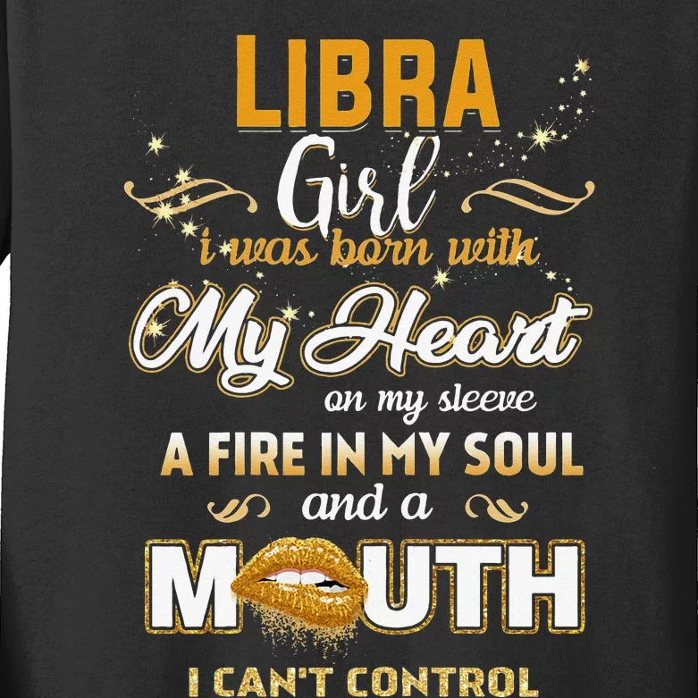 Wo I'm Libra September 23 October 22 Birthday Kids Long Sleeve Shirt