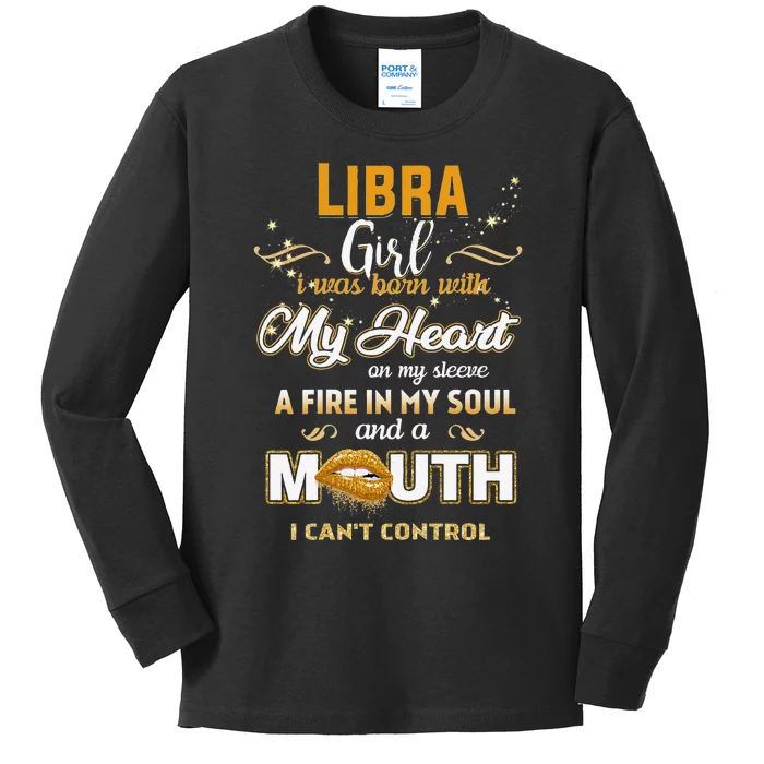 Wo I'm Libra September 23 October 22 Birthday Kids Long Sleeve Shirt