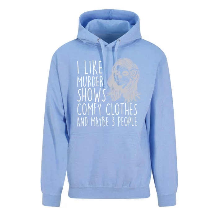 Wo I Like Murder Shows Comfy Clothes And Maybe 3 People Gift Unisex Surf Hoodie