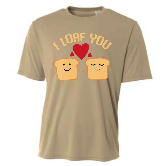 Womens I Loaf You Funny Valentine's Day Bread Lover Baking Gift Cooling Performance Crew T-Shirt