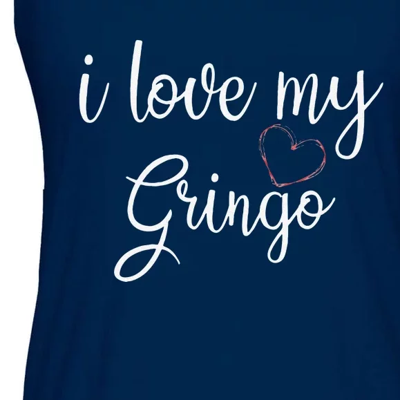 Womens I Love My Gringo Valentine's Day Mexican Wife Girlfriend Ladies Essential Flowy Tank