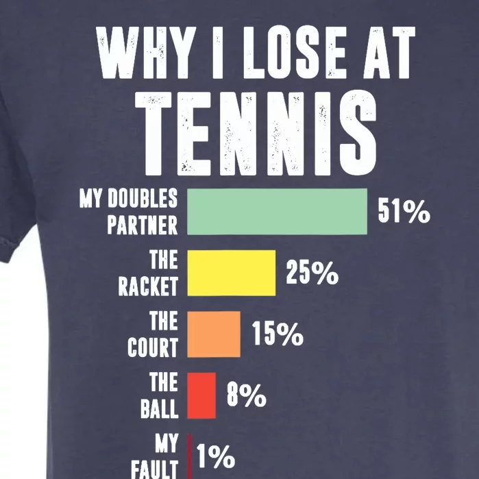 Why I Lose At Tennis, Funny Tennis Player Garment-Dyed Heavyweight T-Shirt