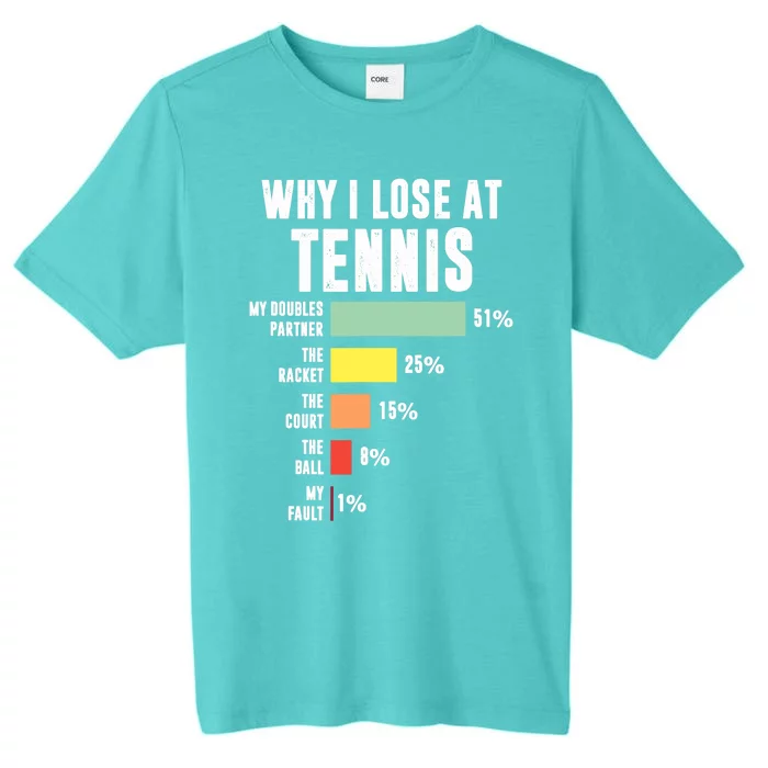 Why I Lose At Tennis, Funny Tennis Player ChromaSoft Performance T-Shirt