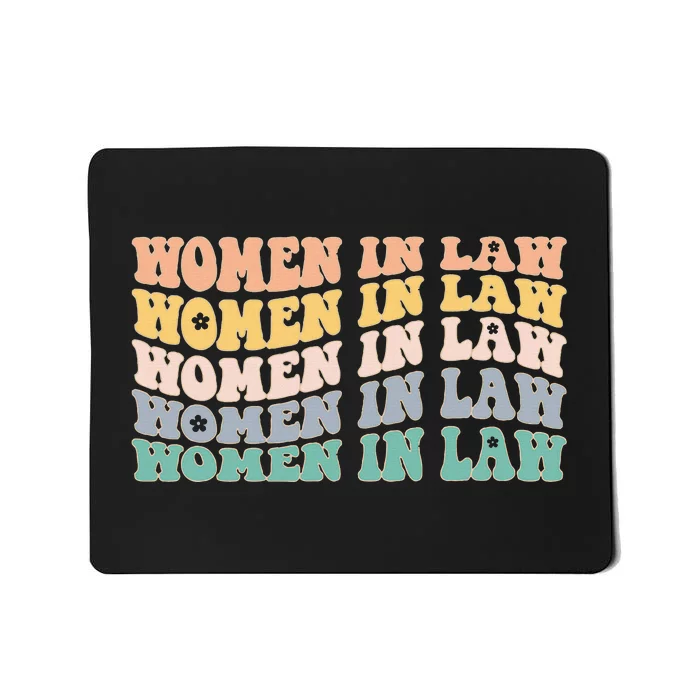 Women In Law Retro Lawyer School Student Mousepad