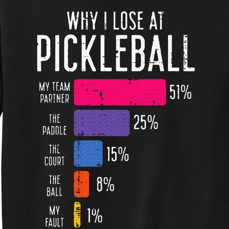 Why I Lose At Pickleball Funny Pickle Ball Sweatshirt