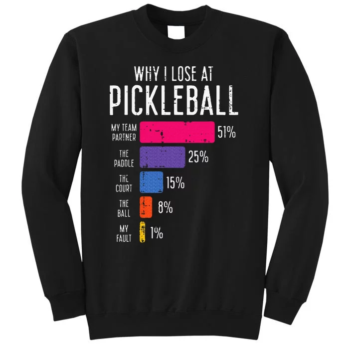 Why I Lose At Pickleball Funny Pickle Ball Sweatshirt