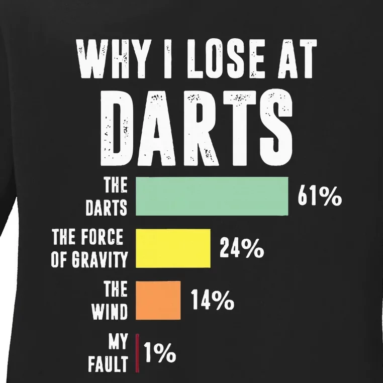 Why I Lose At Darts Funny Darts Player Ladies Long Sleeve Shirt