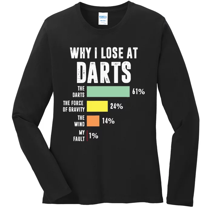 Why I Lose At Darts Funny Darts Player Ladies Long Sleeve Shirt