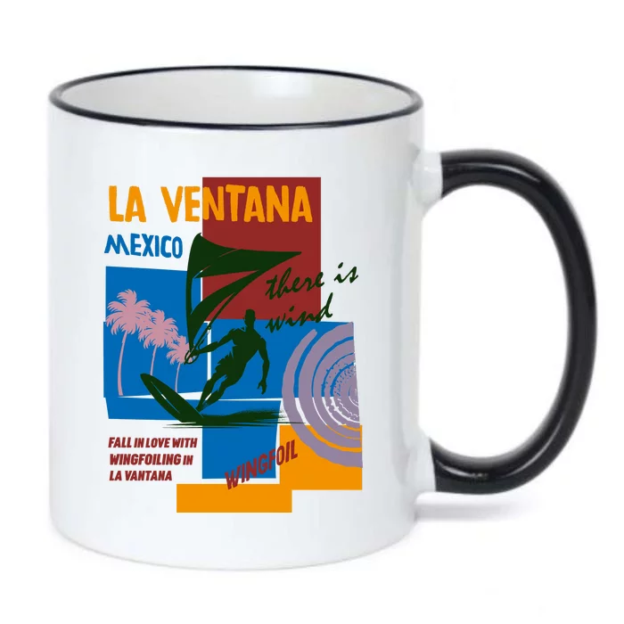 Wingfoil In La Ventana Mexico. Black Color Changing Mug