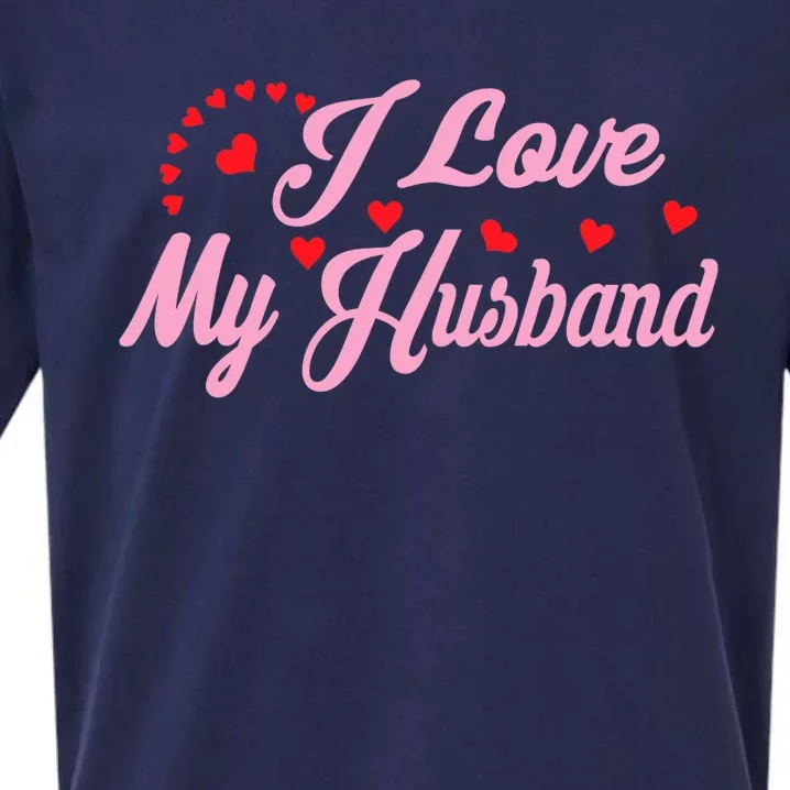 Wo I Love My Husband Wo's Coupless Sueded Cloud Jersey T-Shirt