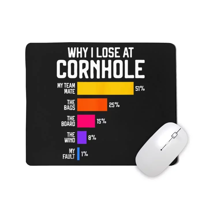 Why I Lose At Cornhole Humor Toss Like A Boss Mousepad