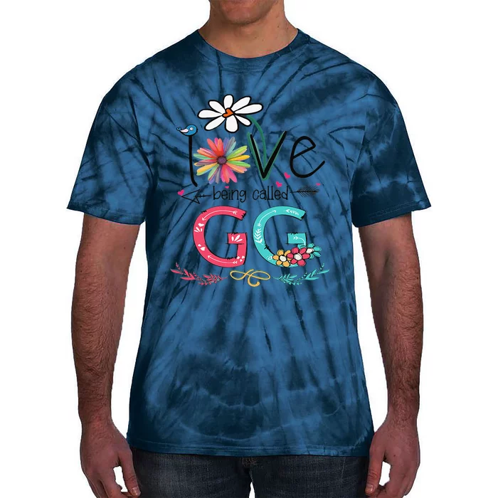 Womens I Love Being Called Gg Sunflower Mother's Day Tie-Dye T-Shirt