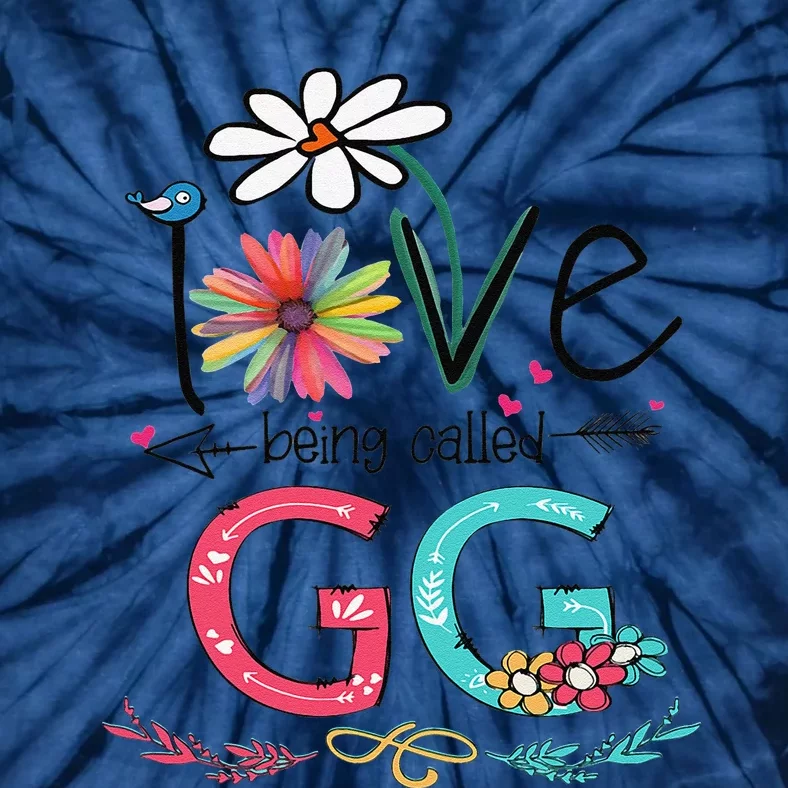 Womens I Love Being Called Gg Sunflower Mother's Day Tie-Dye T-Shirt