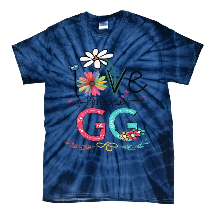 Womens I Love Being Called Gg Sunflower Mother's Day Tie-Dye T-Shirt