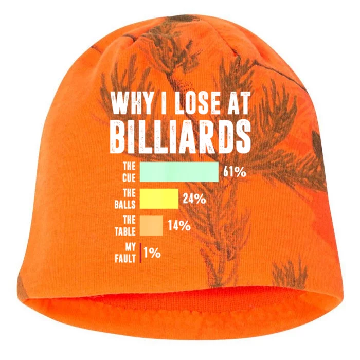 Why I Lose At Billiards Funny Billiards Player Gift Kati - Camo Knit Beanie