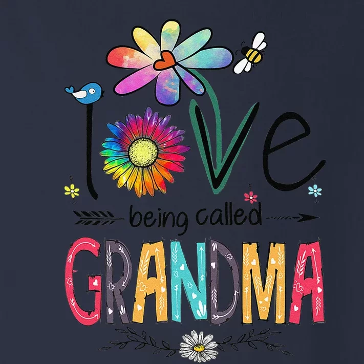 Womens I Love Being Called Grandma Daisy Flower Cute Mother's Day Toddler Long Sleeve Shirt