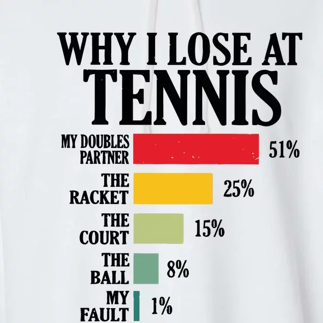 Why I Lose At Tennis Garment-Dyed Fleece Hoodie