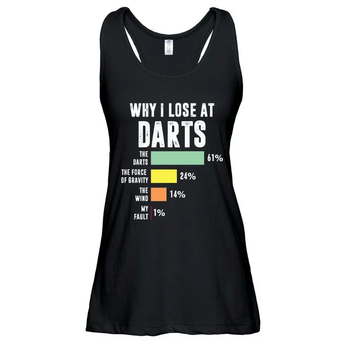 Why I Lose At Darts Funny Darts Player Ladies Essential Flowy Tank