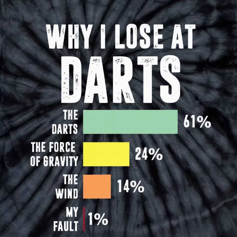 Why I Lose At Darts Funny Darts Player Tie-Dye T-Shirt