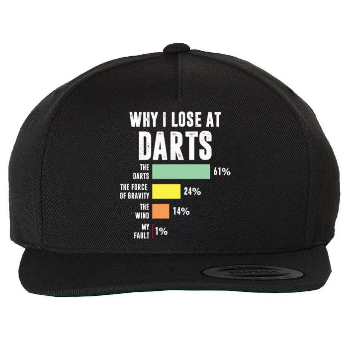 Why I Lose At Darts Funny Darts Player Wool Snapback Cap